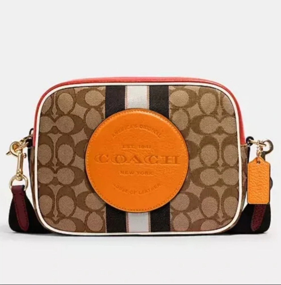 COACH Dempsey Bag Signature Jacquard W/ Stripe & Coach Patch NWT